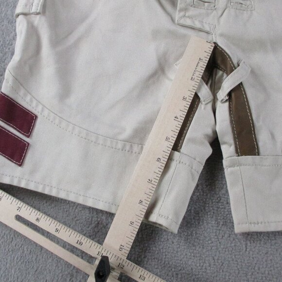 Dsquared Sexy Cargo Shorts Mens 46 Beige Made in Italy Patches Arrow Button Fly - Picture 12 of 13